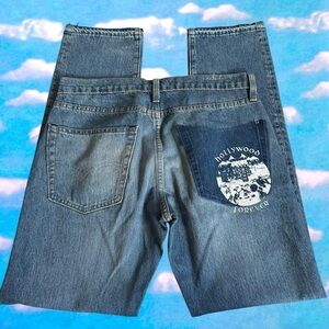 Men's Blue Jeans with Hollywood Patch